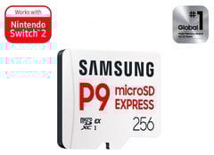 La carte microSD Express Samsung P9 Express d'une capacité de 256 Go a bénéficié d'une forte réduction sur Amazon. (Source de l'image : Samsung)