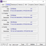 Lenovo ThinkPad P1 - CPU-Z : caches.