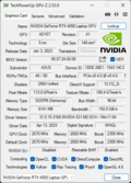 GPU-Z GeForce Ordinateur portable RTX 4050