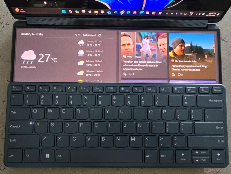 Les utilitaires de l'interface utilisateur du Yoga Book sont également intéressants. (Image : Notebookcheck)