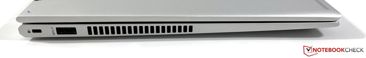 A gauche : Verrouillage Kensington, USB-A 3.2 Gen.1 (alimenté)