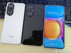Il semble que le Huawei P50 aura quatre caméras à l'arrière, au lieu de deux grands objectifs. (Image source : Weibo)