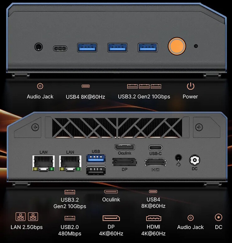 Ports mini PC Bosgame VTA-439.