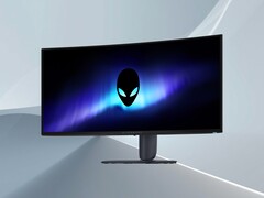 Photo de la face avant du moniteur de jeu Alienware AW3426DW de 34 pouces à écran QD-OLED