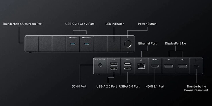 La station d'accueil Anker 778 Thunderbolt (12-en-1, Thunderbolt 4). (Source de l'image : Anker)