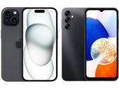 Le Samsung Galaxy A14 a été le smartphone Android le plus populaire en 2023. (Image : Apple / Samsung)