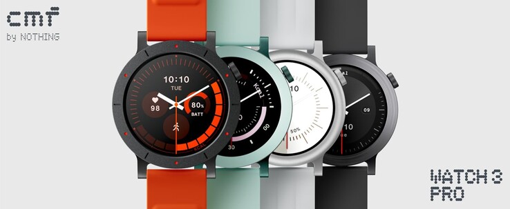 La CMF Watch 3 Pro est disponible en quatre couleurs.