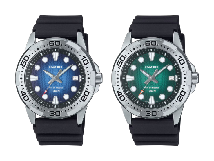 De gauche à droite : les montres Casio Marine Sports MTD-140-2AV et MTD-140-3AV. (Source de l'image : Casio, édité)