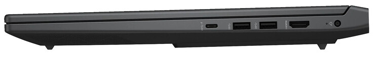 Côté droit : USB 3.2 Gen 1 (USB-C ; Power Delivery, DisplayPort), 2x USB 3.2 Gen 1 (USB-A), HDMI, connexion d'alimentation