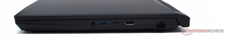 3.port casque de 5 mm, USB-A 3.2 (5 Gbit/s), USB-C 3.2 (5 Gbit/s), HDMI 2.0 (4K UHD jusqu'à 60 Hz), RJ-45 (Gigabit LAN)