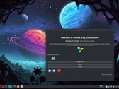 Bureau Linux Xray_OS basé sur Arch avec l'assistant Tolitica (Source d'image : Xray_OS sur SourceForge)