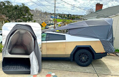 La tente Basecamp de série du Tesla Cybertruck n'a pratiquement rien à voir avec la version annoncée à l'origine. (Source de l'image : Cybertruck Owners' Club)