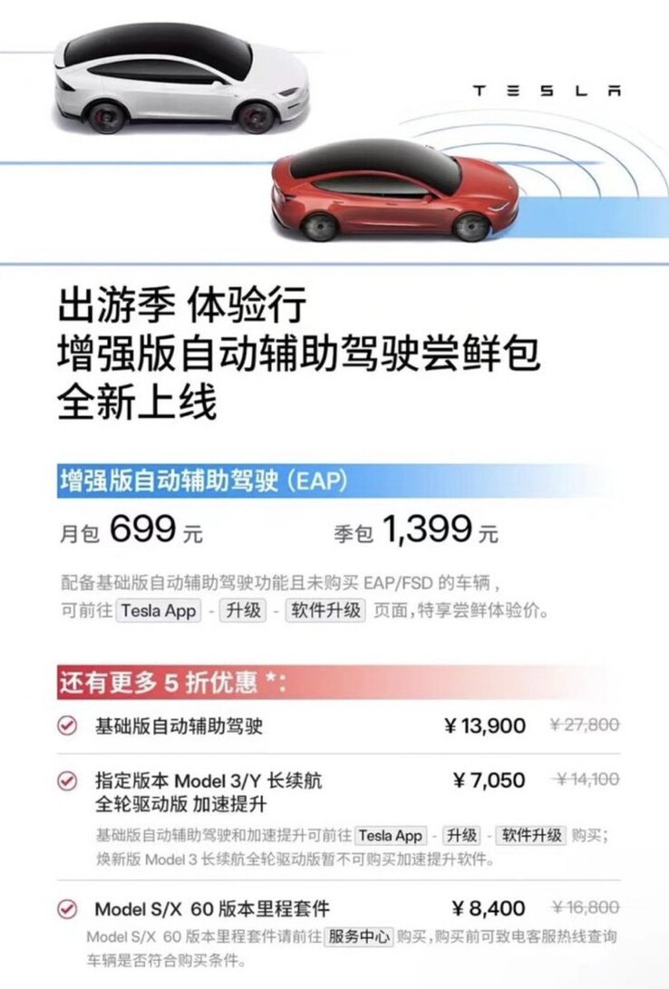 Tesla a fixé le prix des abonnements à l'Autopilot amélioré en Chine au même niveau que le tarif de la DSF aux États-Unis