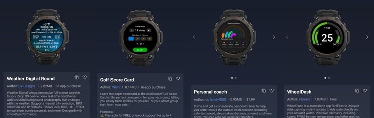 Les nouvelles applications Amazfit Mini
