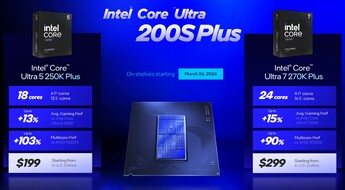 Intel Arrow Lake Refresh - Core Ultra 7 270K Plus et Core Ultra 5 250K Plus (Source : Intel)