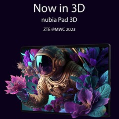 Le Nubia Pad 3D est l&#039;un des nombreux appareils que ZTE annoncera lors du MWC 2023. (Image source : ZTE)