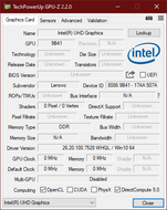 ThinkPad E15 - GPU-Z Intel UHD Graphics 620.