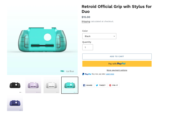 L'étui de rangement avec stylet est disponible en cinq couleurs.