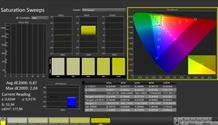 CalMAN : Saturation des couleurs (calibrée)