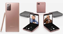 La série de notes Samsung Galaxy touche à sa fin alors que la gamme Galaxy Z s'élargit. (Source de l'image : Samsung - Note20/Flip)
