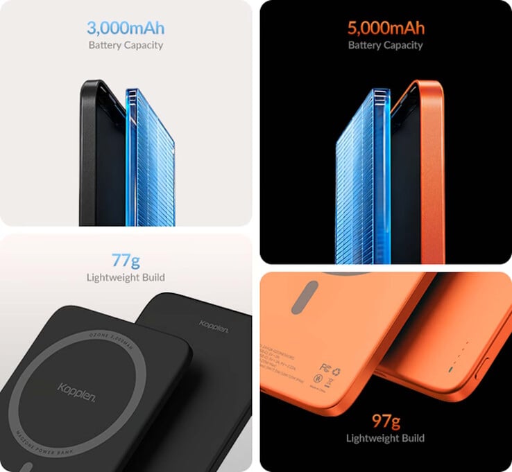 Le power bank pour l'iPhone Air est disponible en deux modèles (Image source : Kopplen Inc)