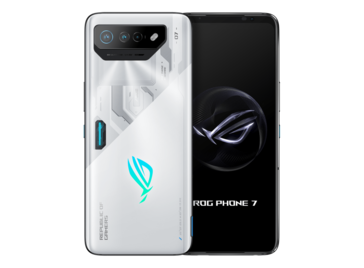 Le ROG Phone 7 est disponible en Storm White avec un logo RGB solide...