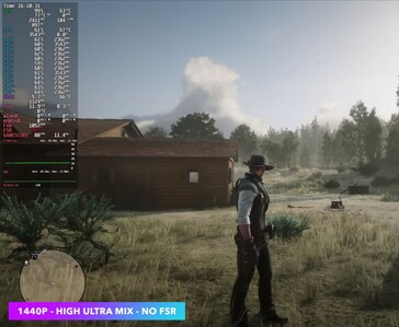 Red Dead Redemption 2 fonctionnant sur la Steam Machine en 1440p avec les paramètres « High » et « Ultra »