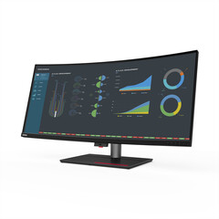 Le ThinkVision P40w est équipé d'un panneau WUHD 21:9 aux couleurs précises, desservi par une connexion Thunderbolt 4. (Source de l'image : Lenovo)