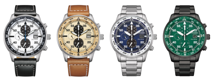 De gauche à droite : les montres Citizen CA0880-07A, CA0880-15X, CA0880-58L et CA0885-54X. (Source de l'image : Citizen)