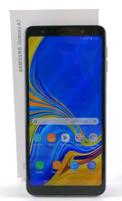 En test : le Samsung Galaxy A7 (2018). Modèle de test fourni par notebooksbilliger.com.
