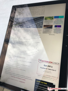 ThinkPad X1 Tablet G3 - Ciel nuageux (avec reflets).
