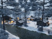 Une image représentant un village à l'époque de la dynastie Sengoku.