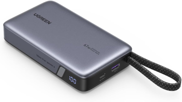 La banque d'énergie Ugreen Nexode 20000mAh 67W avec câble USB-C intégré. (Source de l'image : Ugreen, édité)