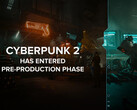 Cyberpunk 2 sera basé sur Unreal Engine 5, au lieu de REDengine, le moteur propriétaire de CDPR. Photo : illustration avec le texte "Cyberpunk 2 est entré en phase de pré-production" (Source de l'image : @CDPROJEKTRED_IR sur X/Twitter)