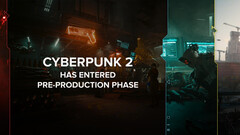 Cyberpunk 2 sera basé sur Unreal Engine 5, au lieu de REDengine, le moteur propriétaire de CDPR. Photo : illustration avec le texte "Cyberpunk 2 est entré en phase de pré-production" (Source de l'image : @CDPROJEKTRED_IR sur X/Twitter)