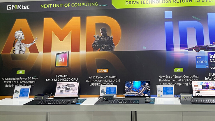 Le mini-PC présenté à l'exposition (Source de l'image : GMKtec)