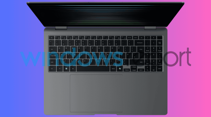 Clavier 360 de Samsung Galaxy Book 5 Pro (source : Windows Report)