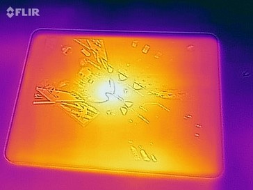 Apple iPad Pro 11 - Relevé thermique à l'avant de l'appareil en cas de sollicitations.