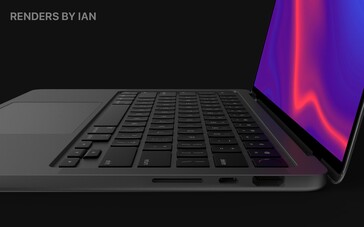 Concept du MacBook Pro 14. (Image source : @RendersbyIan)