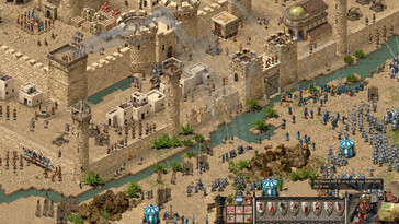 Sur la photo : une capture d'écran du jeu « Stronghold Crusader : Definitive Edition ».
