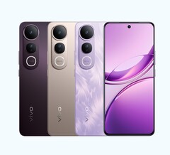 Le Vivo V50 Lite 5G est disponible en noir, en or et en violet (Source : Vivo)