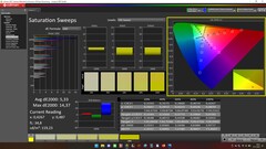 CalMAN : Saturation des couleurs (calibrée)