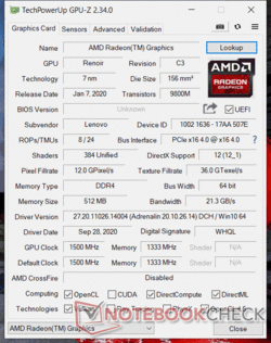 Capture d'écran de GPU-Z