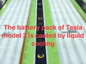 Le refroidissement de la cellule 2170 de Tesla traverse le bloc-batterie (image : Charles/X)