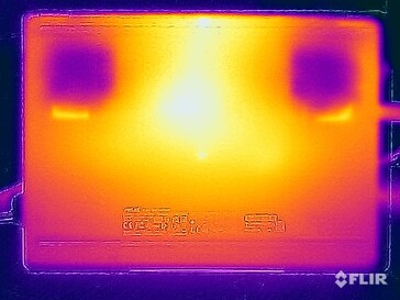 Températures de surface des essais sous contrainte (en bas)