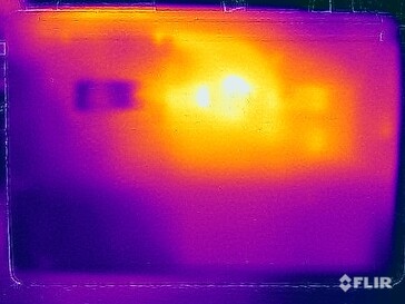 Températures de surface des essais sous contrainte (en bas)