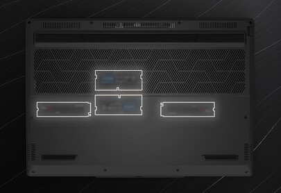 L'ordinateur portable de jeu Tuxedo InfinityBook Max 15 peut être équipé d'une mémoire allant jusqu'à 128 Go et d'un espace de stockage de 8 To. (Source de l'image : Tuxedo)