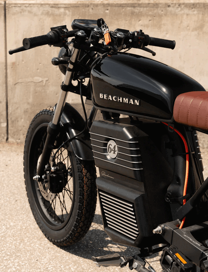 Le Beachman '64 e-bike est équipé d'une grande batterie amovible de 2,88 kWh (Source : Beachman)