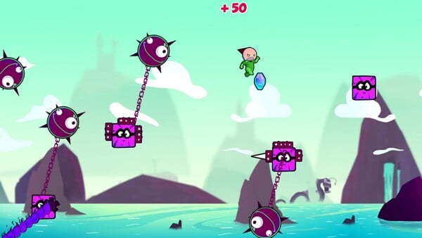 Capture d'écran du PlayStation Store de Cloudberry Kingdom montrant les graphismes (Source : PlayStation Store)