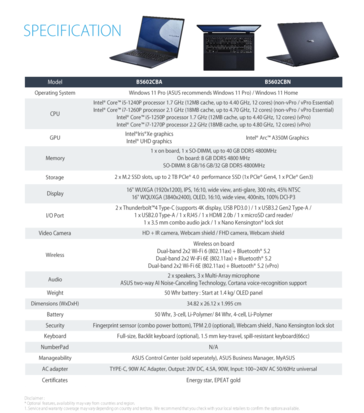 Spécifications Asus ExpertBook B5 B5602C